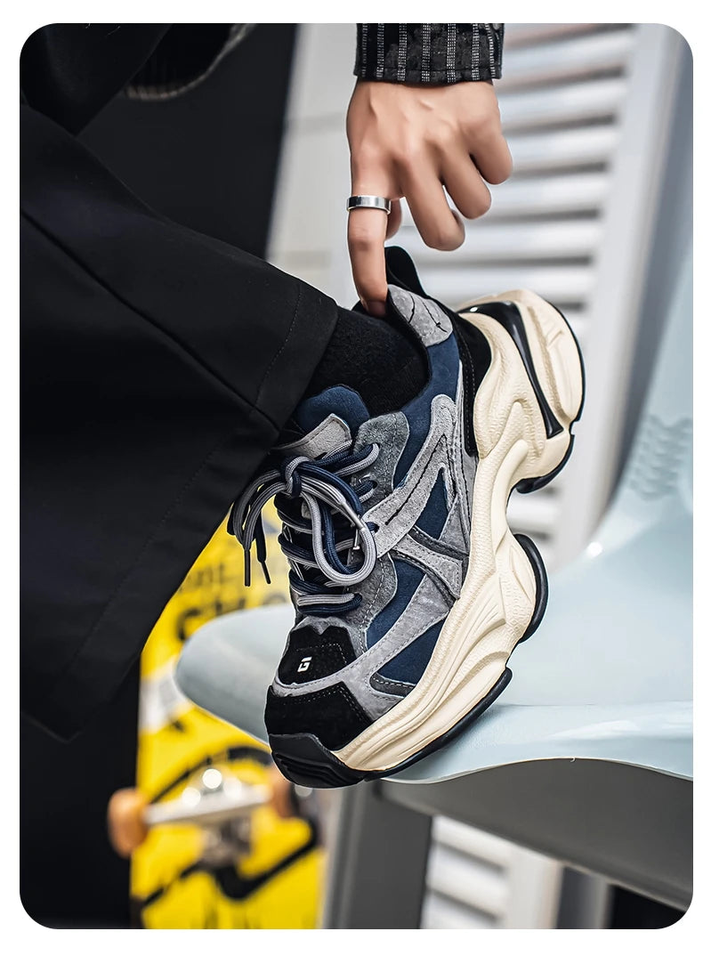Male Sneakers Casual Sneaker Soft and Comfortable Sports and Leisure Shoes for Men Platform Sports Shoes Wear-resistant Fashion