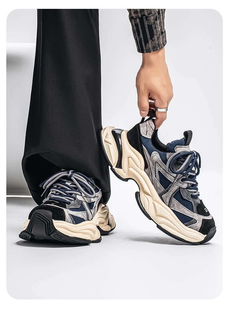 Male Sneakers Casual Sneaker Soft and Comfortable Sports and Leisure Shoes for Men Platform Sports Shoes Wear-resistant Fashion
