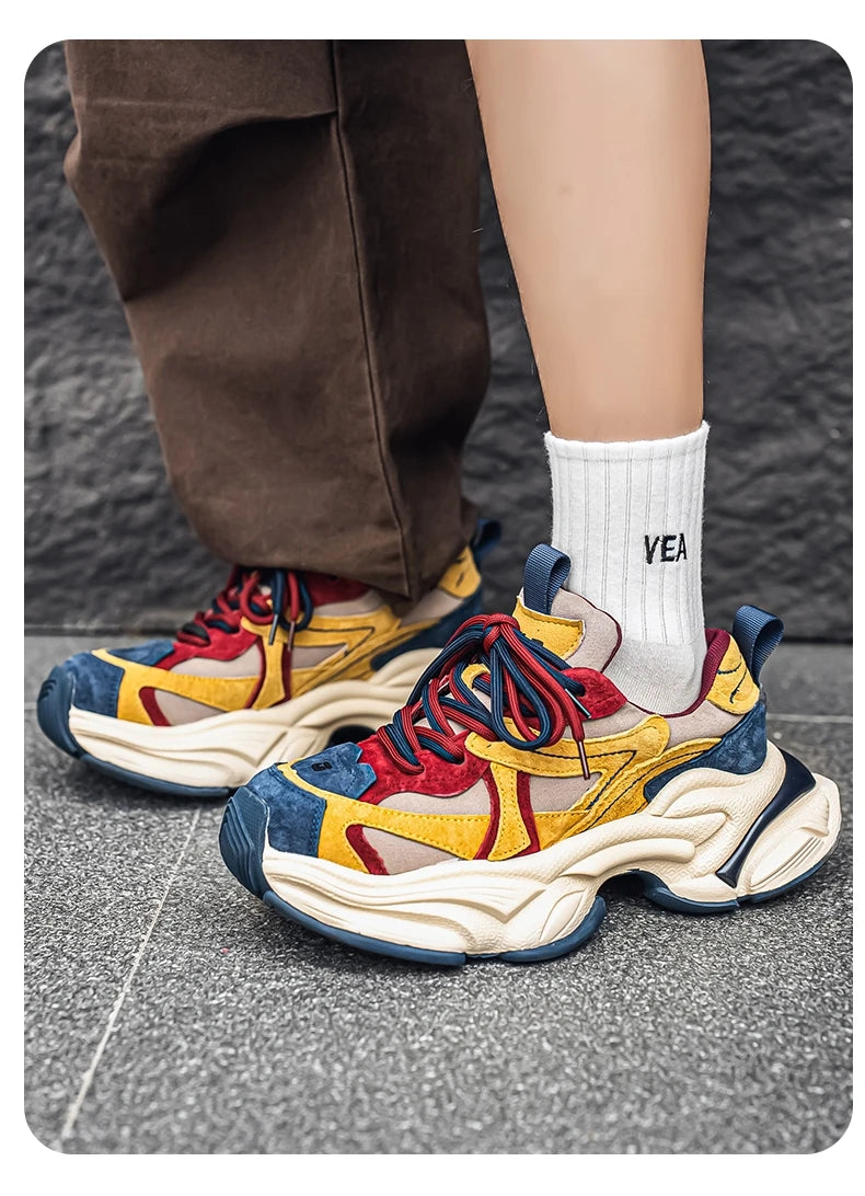Male Sneakers Casual Sneaker Soft and Comfortable Sports and Leisure Shoes for Men Platform Sports Shoes Wear-resistant Fashion