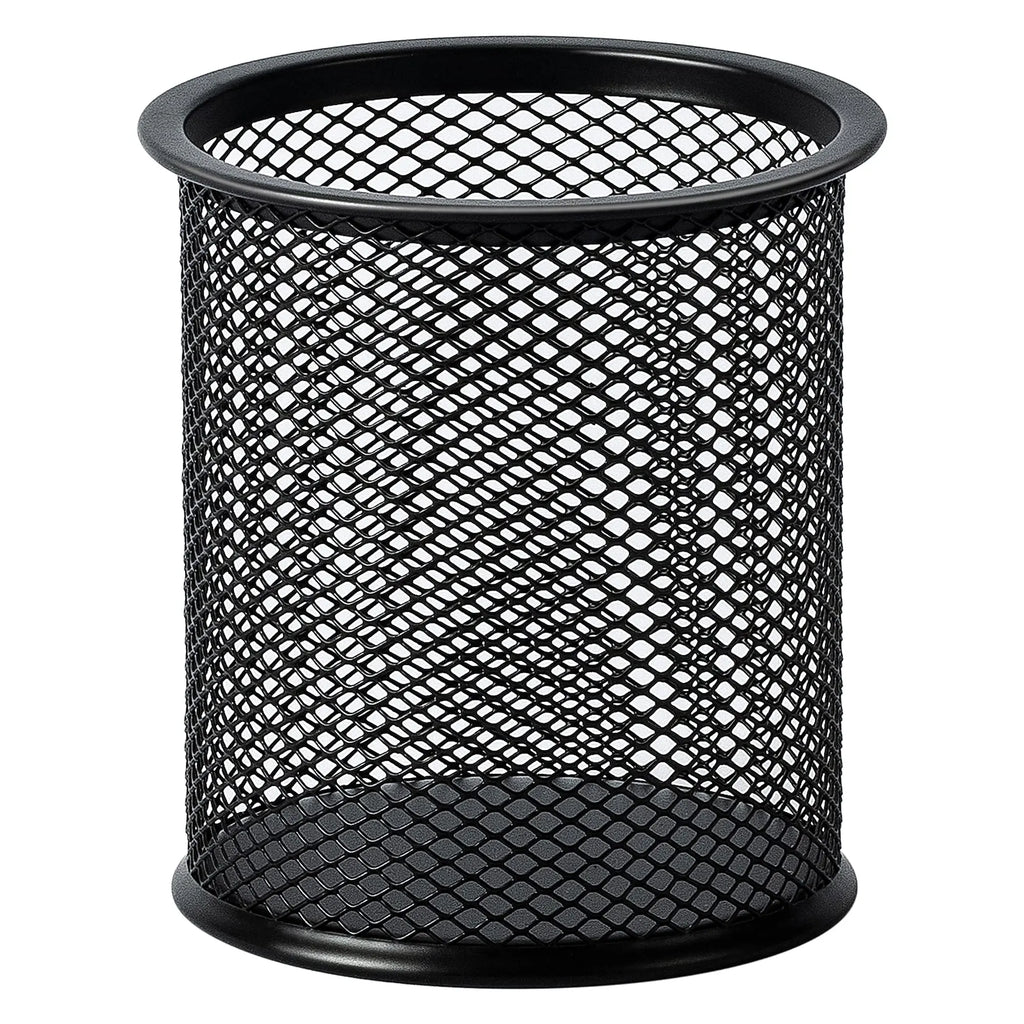 Container Desk Organizer Container Black Desktop Metal Pen Holders Mesh Pencil Cup Pen Case