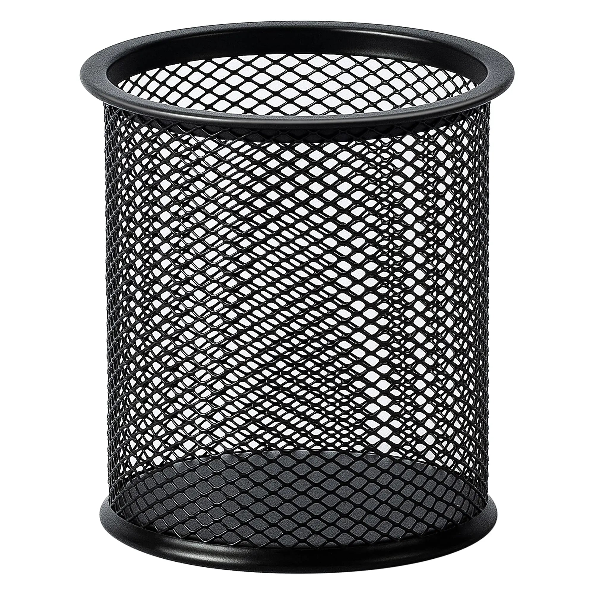 Container Desk Organizer Container Black Desktop Metal Pen Holders Mesh Pencil Cup Pen Case