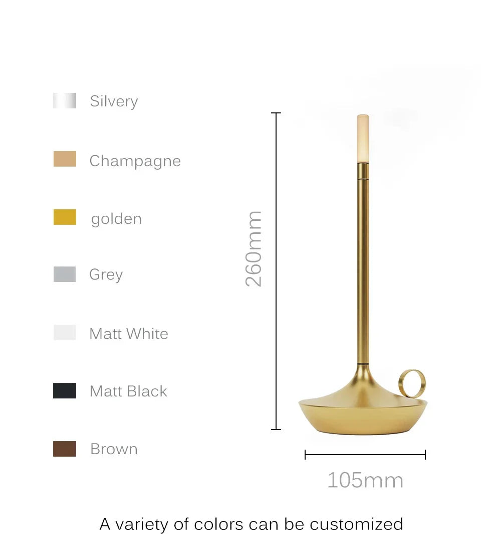 LED Candle Charging Restaurant Bar Lamp Desktop Decoration Atmosphere Touch Night Light Led Desk Lamps Candlelight Table Lamp