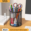 Container Desk Organizer Container Black Desktop Metal Pen Holders Mesh Pencil Cup Pen Case