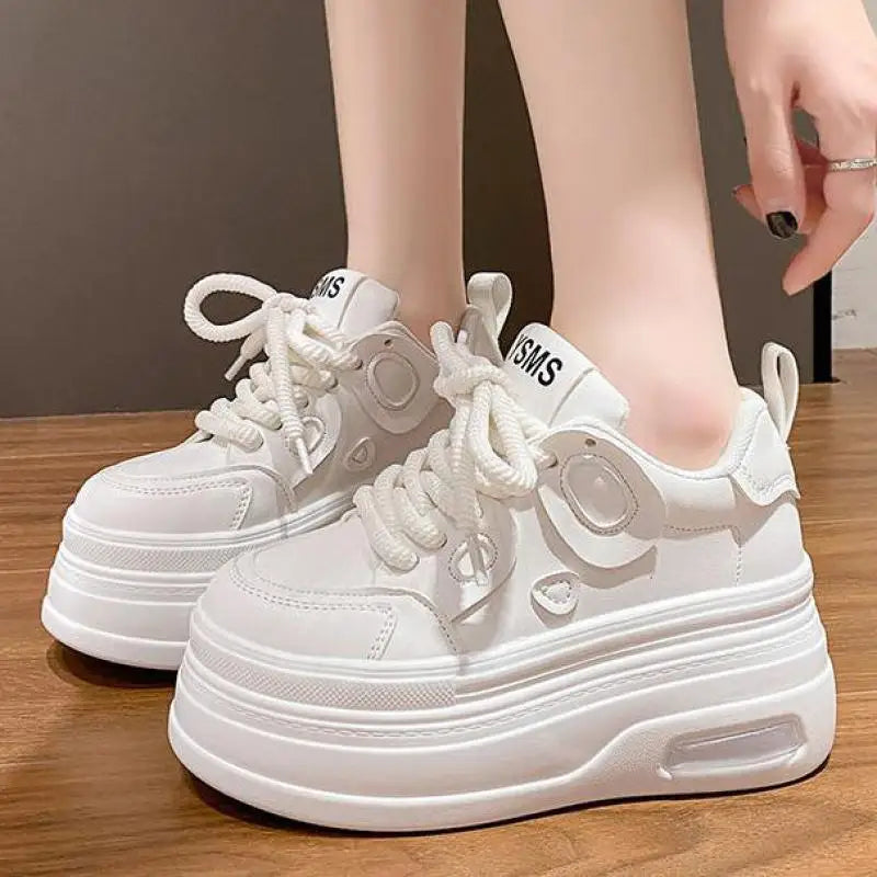 Purple Platform Sneakers for Women Breathable Mesh Casual Shoes White Thick Sole Sneakers Woman Luxury Designer Women Sneakers
