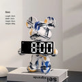 Digital Desk Clock Bear Desktop LED Nordic Electronic Table Clock Display Luxury Clocks Bedroom Aesthetic Decoration Room Gift