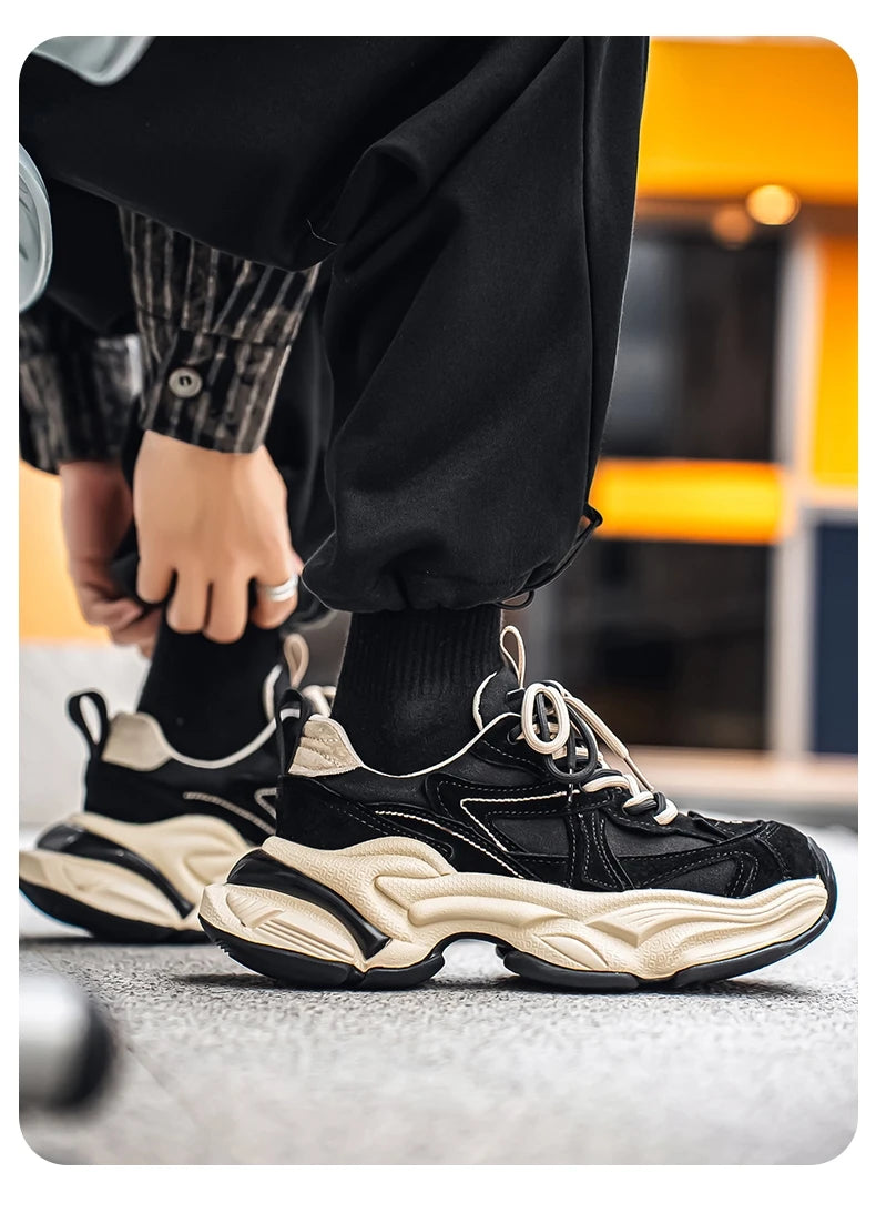 Male Sneakers Casual Sneaker Soft and Comfortable Sports and Leisure Shoes for Men Platform Sports Shoes Wear-resistant Fashion