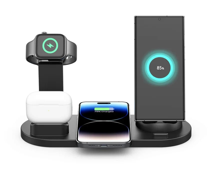 Universal Wireless Charging Station for iPhone17 16, 15, 14, 13, 12, 11 Pro Max/Pro/Mini/Plus & for AirPods Pro 2 - Quick Charge