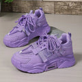 Purple Platform Sneakers for Women Breathable Mesh Casual Shoes White Thick Sole Sneakers Woman Luxury Designer Women Sneakers
