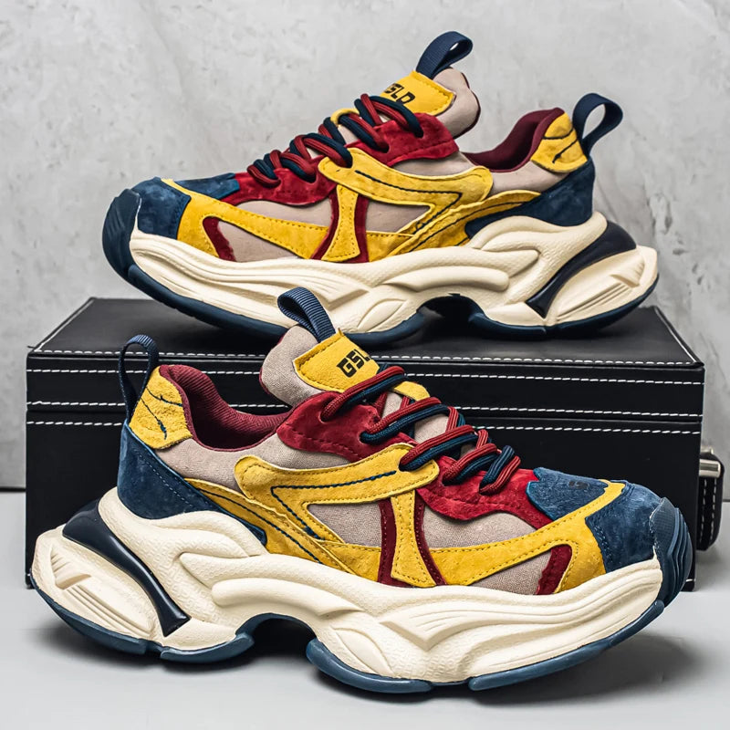 Male Sneakers Casual Sneaker Soft and Comfortable Sports and Leisure Shoes for Men Platform Sports Shoes Wear-resistant Fashion