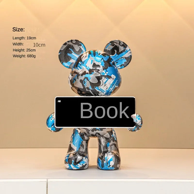 Digital Desk Clock Bear Desktop LED Nordic Electronic Table Clock Display Luxury Clocks Bedroom Aesthetic Decoration Room Gift