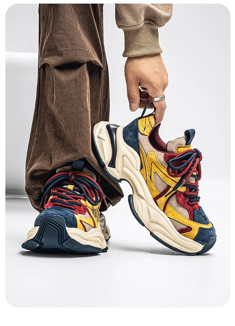 Male Sneakers Casual Sneaker Soft and Comfortable Sports and Leisure Shoes for Men Platform Sports Shoes Wear-resistant Fashion