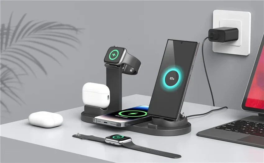 Universal Wireless Charging Station for iPhone17 16, 15, 14, 13, 12, 11 Pro Max/Pro/Mini/Plus & for AirPods Pro 2 - Quick Charge