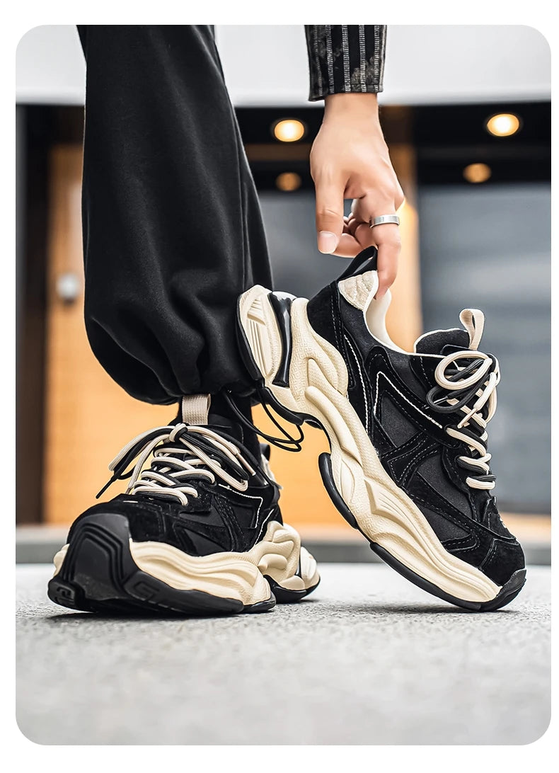 Male Sneakers Casual Sneaker Soft and Comfortable Sports and Leisure Shoes for Men Platform Sports Shoes Wear-resistant Fashion