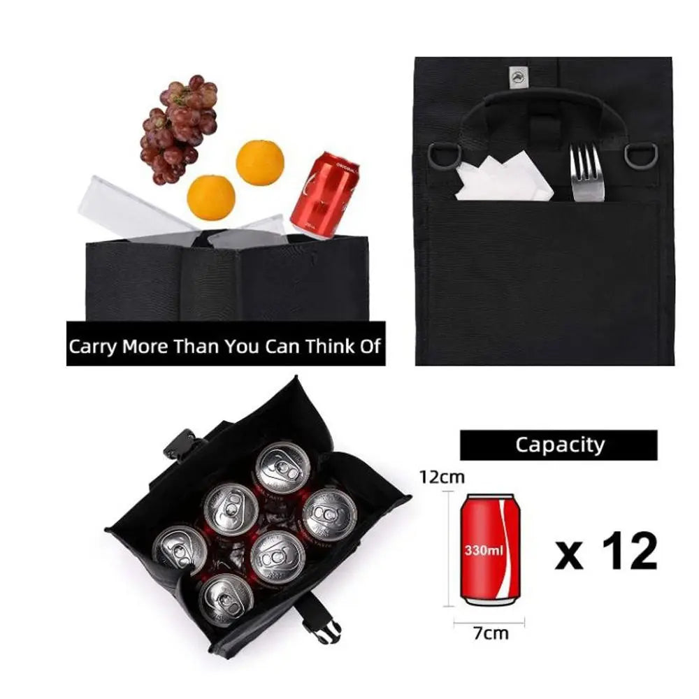 Adjustable Shoulder Strap Insulated Lunch Bag Lightweight Roll Top Collapsible Cooler Lunch Bags Shock-resistant Portable