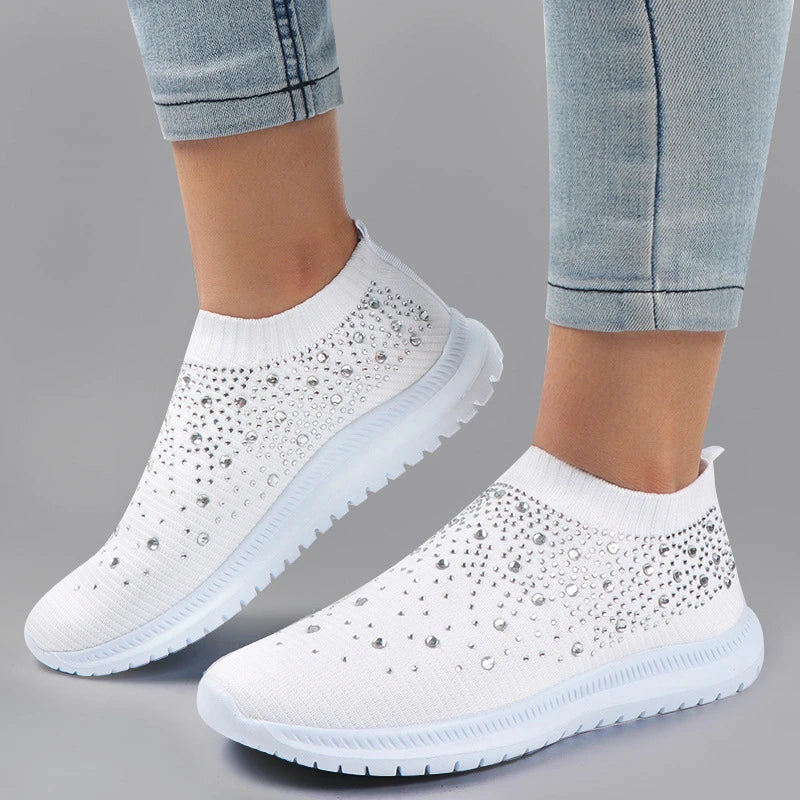 Purple Platform Sneakers for Women Breathable Mesh Casual Shoes White Thick Sole Sneakers Woman Luxury Designer Women Sneakers