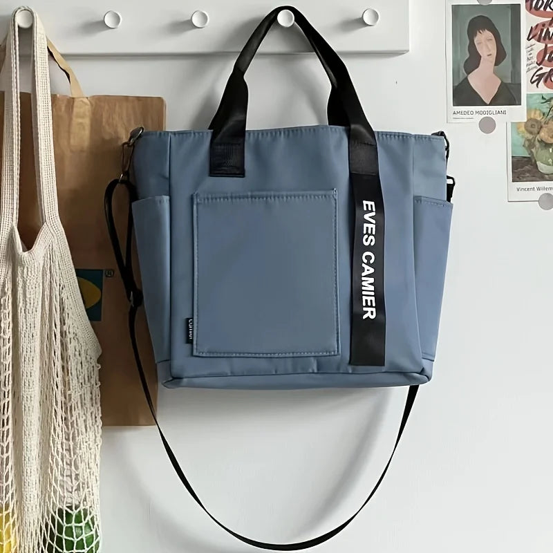 Canvas Tote Bag, Fashionable Single Handbag Shoulder Bag For women messenger Bag, Hand Carry Bag, Duffel Bag with Zipper Closure