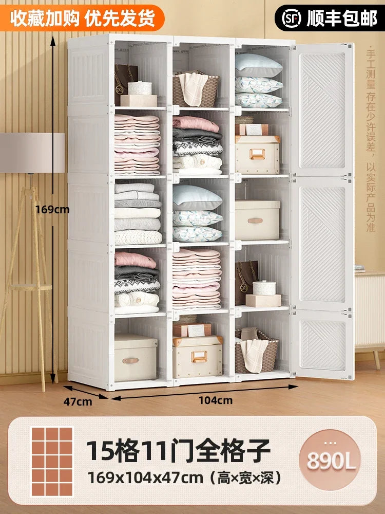 Storage Organizer Closet Bedroom Cube Clothes Free Shipping Cupboard Partitions Wardrobe Portable Guarda Roupa Home Furniture
