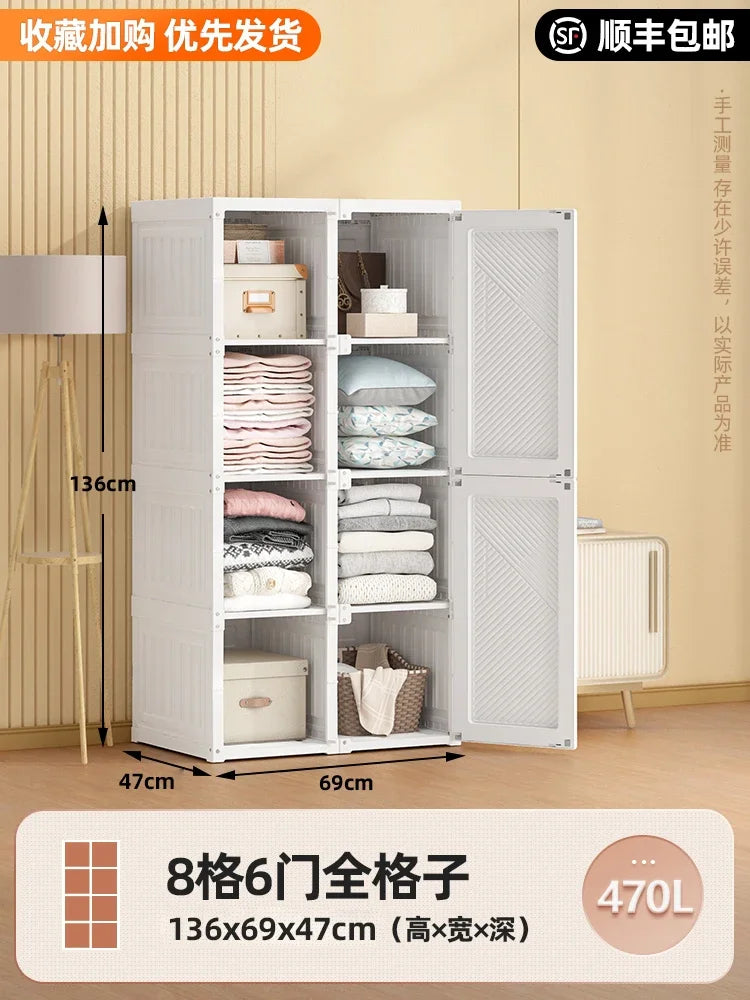 Storage Organizer Closet Bedroom Cube Clothes Free Shipping Cupboard Partitions Wardrobe Portable Guarda Roupa Home Furniture