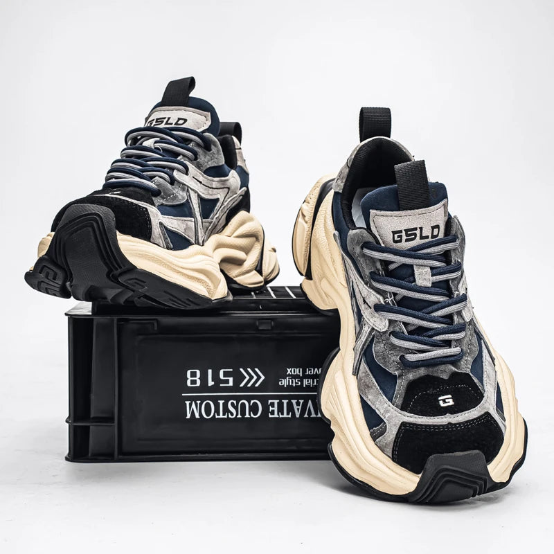 Male Sneakers Casual Sneaker Soft and Comfortable Sports and Leisure Shoes for Men Platform Sports Shoes Wear-resistant Fashion