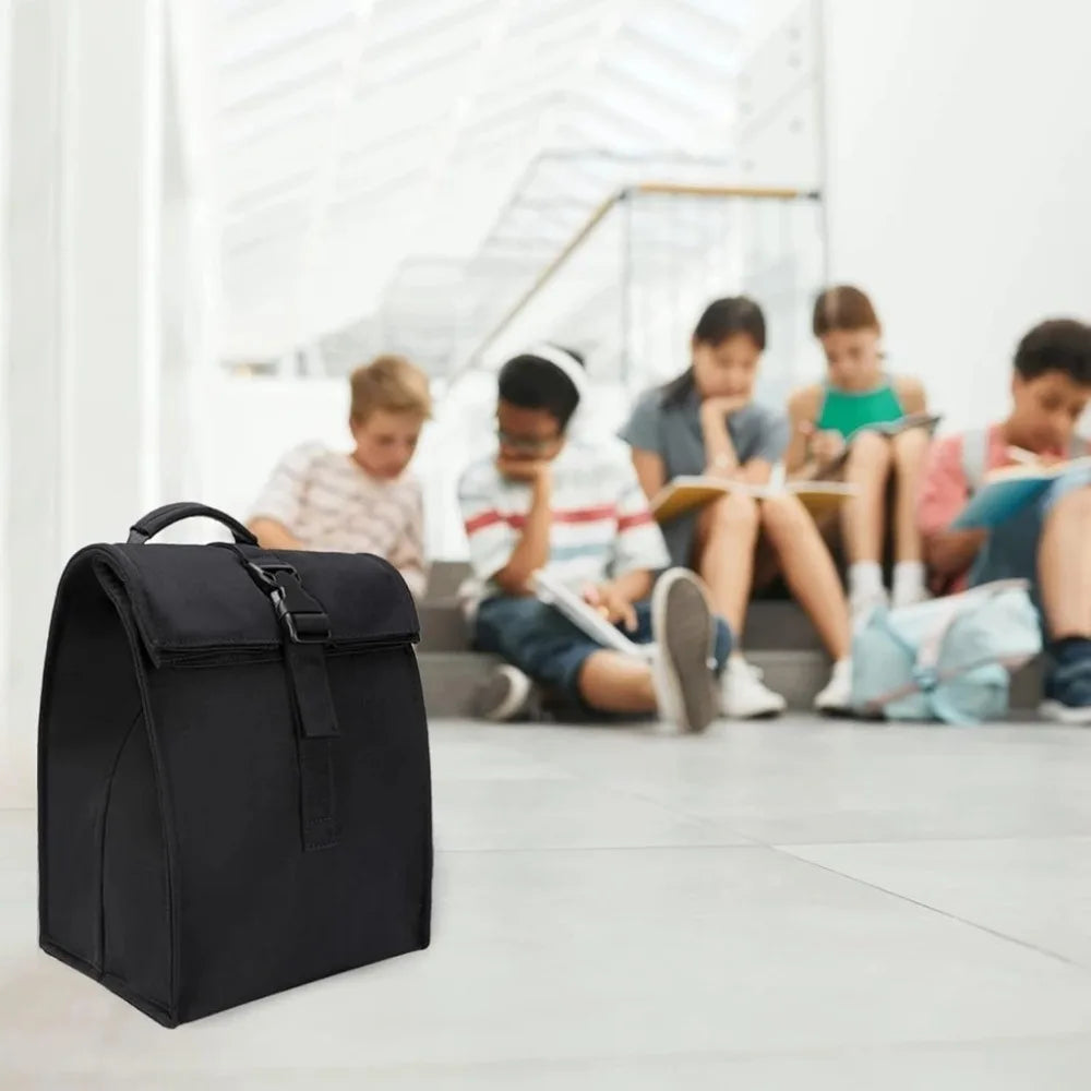 Adjustable Shoulder Strap Insulated Lunch Bag Lightweight Roll Top Collapsible Cooler Lunch Bags Shock-resistant Portable