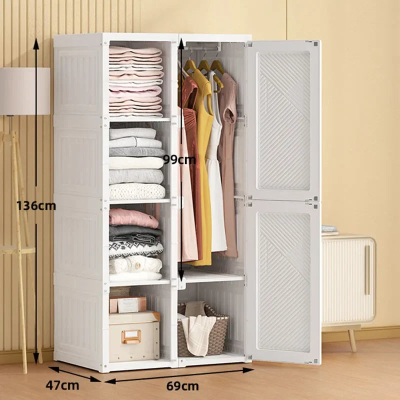Storage Organizer Closet Bedroom Cube Clothes Free Shipping Cupboard Partitions Wardrobe Portable Guarda Roupa Home Furniture