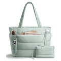 Tote Bag for Women, Lightweight Puffy Tote Bag with Compartments Shoulder Bag Handbag for Travel, Work, Gym