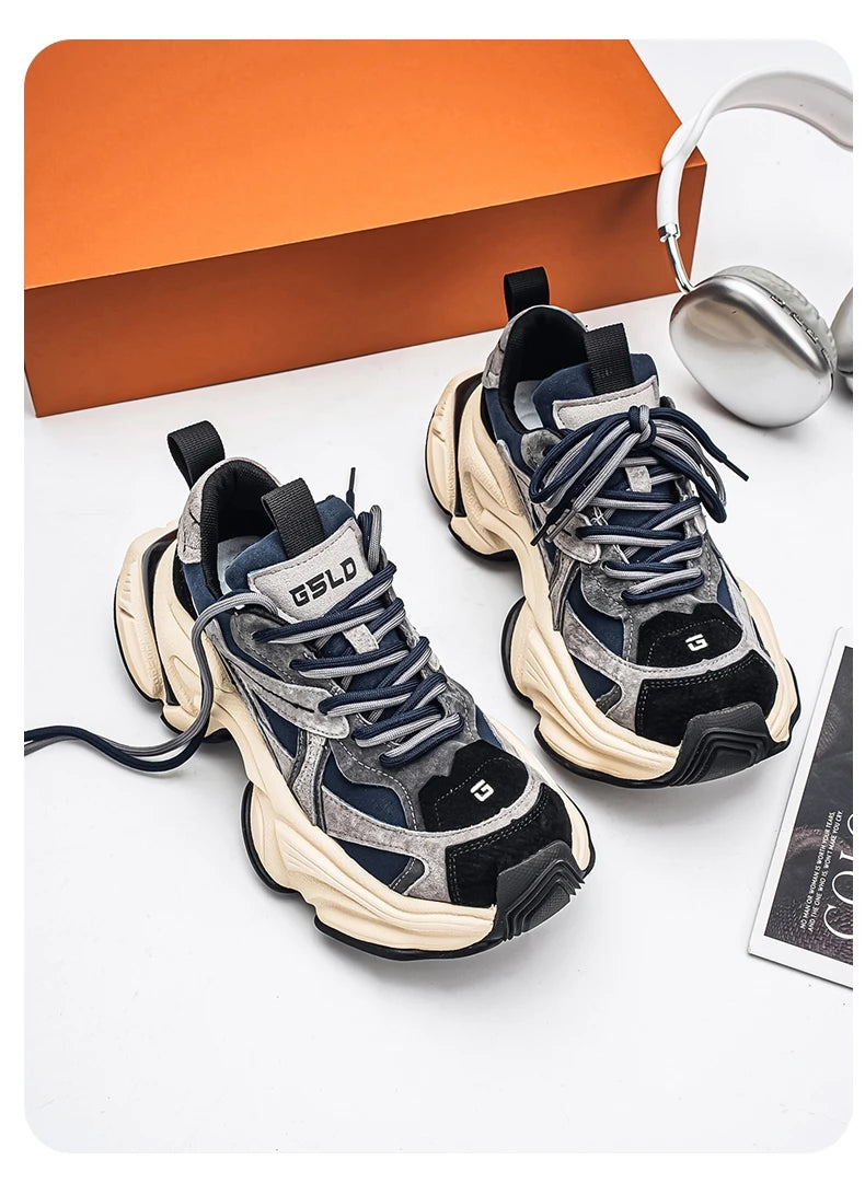Male Sneakers Casual Sneaker Soft and Comfortable Sports and Leisure Shoes for Men Platform Sports Shoes Wear-resistant Fashion