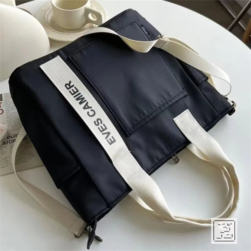 Canvas Tote Bag, Fashionable Single Handbag Shoulder Bag For women messenger Bag, Hand Carry Bag, Duffel Bag with Zipper Closure