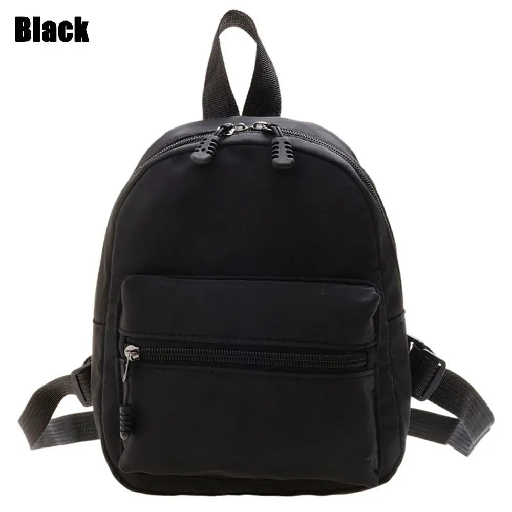 Teen Girls Casual Nylon Female Bag Mini Backpacks White Rucksack Small School Bags