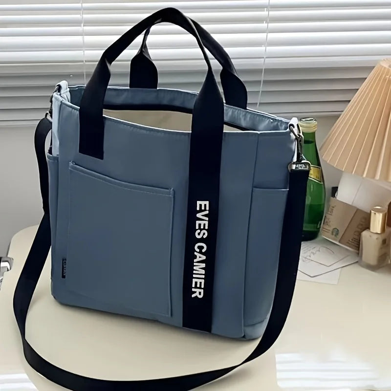 Canvas Tote Bag, Fashionable Single Handbag Shoulder Bag For women messenger Bag, Hand Carry Bag, Duffel Bag with Zipper Closure