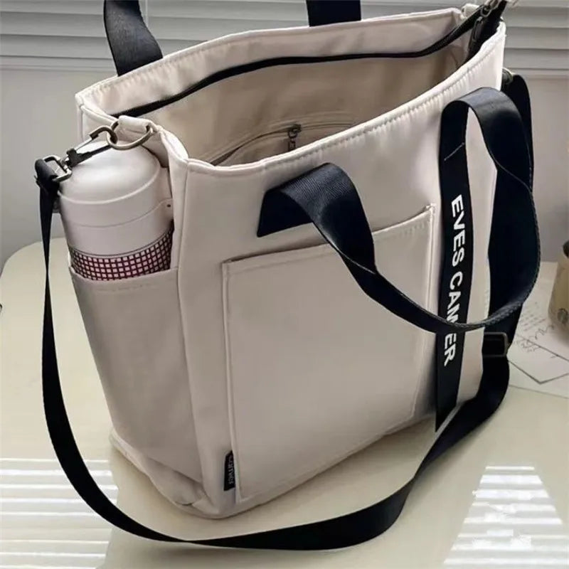 Canvas Tote Bag, Fashionable Single Handbag Shoulder Bag For women messenger Bag, Hand Carry Bag, Duffel Bag with Zipper Closure