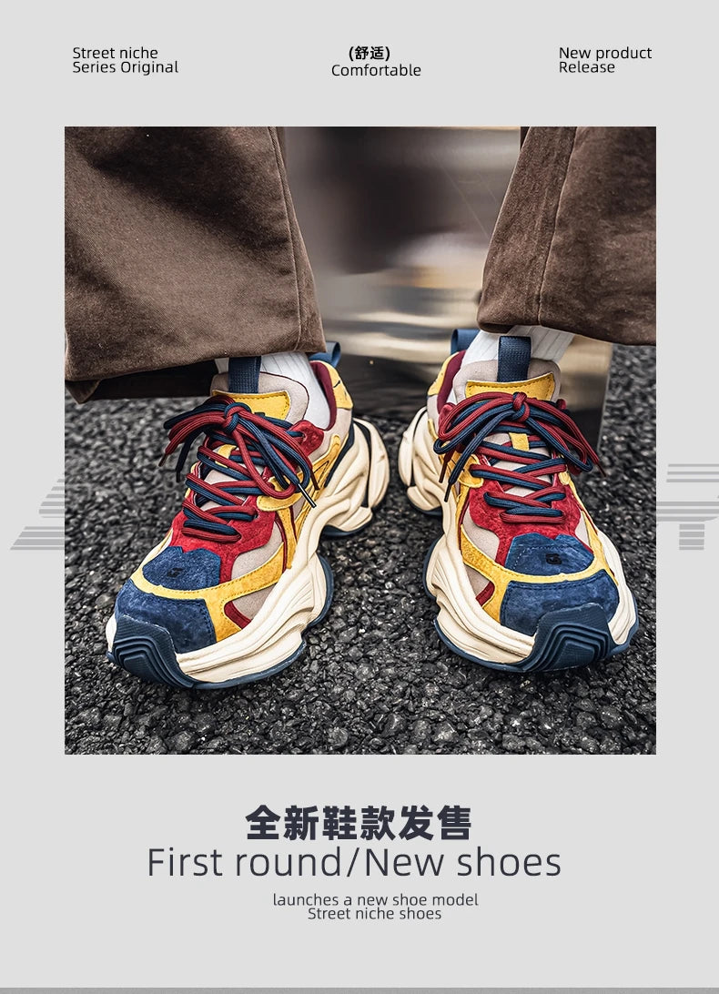 Male Sneakers Casual Sneaker Soft and Comfortable Sports and Leisure Shoes for Men Platform Sports Shoes Wear-resistant Fashion