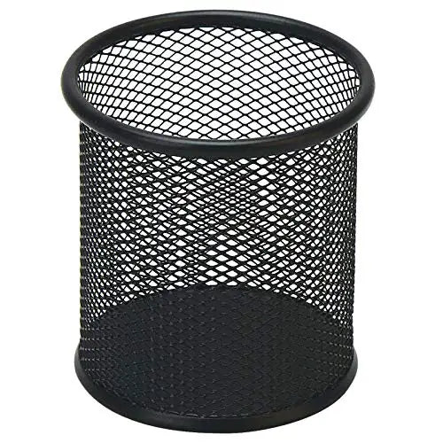 Container Desk Organizer Container Black Desktop Metal Pen Holders Mesh Pencil Cup Pen Case