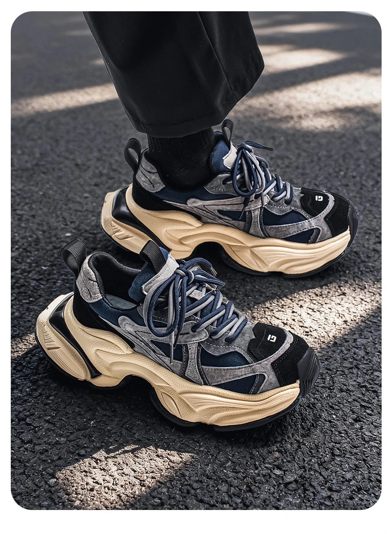 Male Sneakers Casual Sneaker Soft and Comfortable Sports and Leisure Shoes for Men Platform Sports Shoes Wear-resistant Fashion
