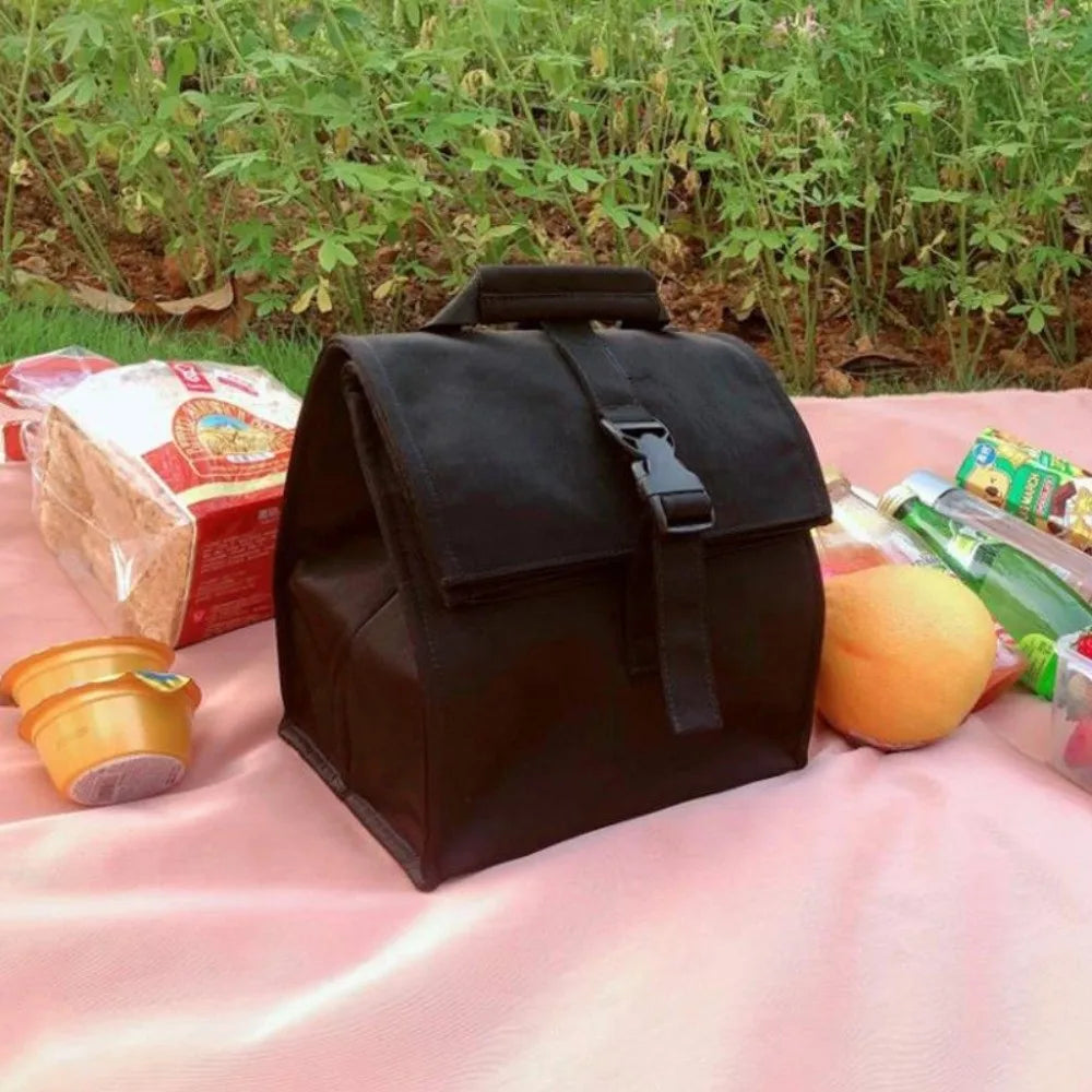 Adjustable Shoulder Strap Insulated Lunch Bag Lightweight Roll Top Collapsible Cooler Lunch Bags Shock-resistant Portable