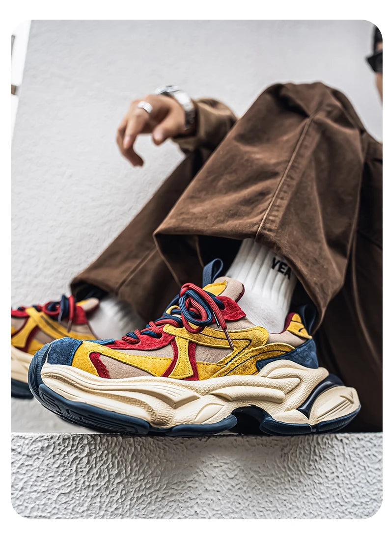 Male Sneakers Casual Sneaker Soft and Comfortable Sports and Leisure Shoes for Men Platform Sports Shoes Wear-resistant Fashion