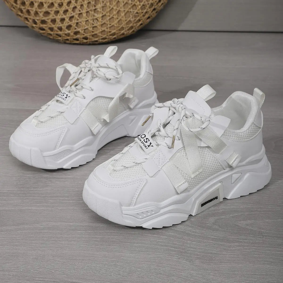 Purple Platform Sneakers for Women Breathable Mesh Casual Shoes White Thick Sole Sneakers Woman Luxury Designer Women Sneakers