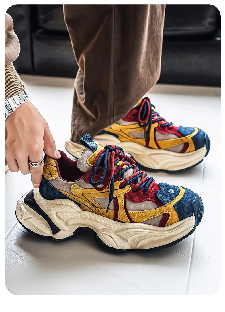 Male Sneakers Casual Sneaker Soft and Comfortable Sports and Leisure Shoes for Men Platform Sports Shoes Wear-resistant Fashion