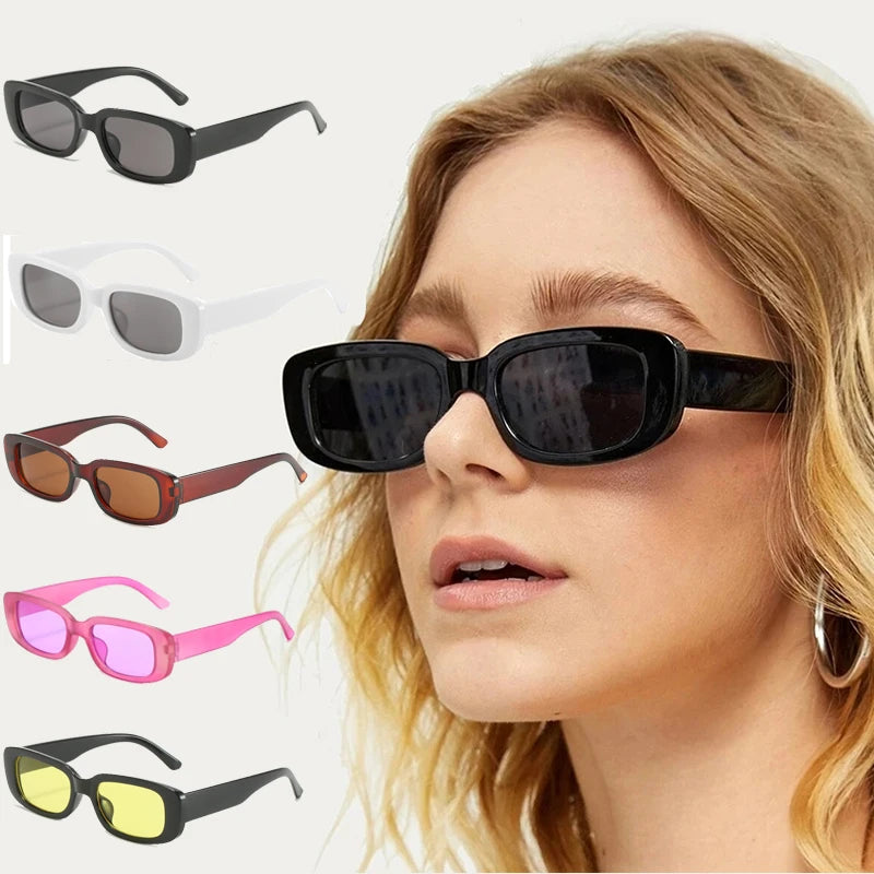 Square Sunglasses Women Rectangle Luxury Brand Designer Sun Glasses For Female Gradient Clear Small Lens Unisex Oculos De Sol