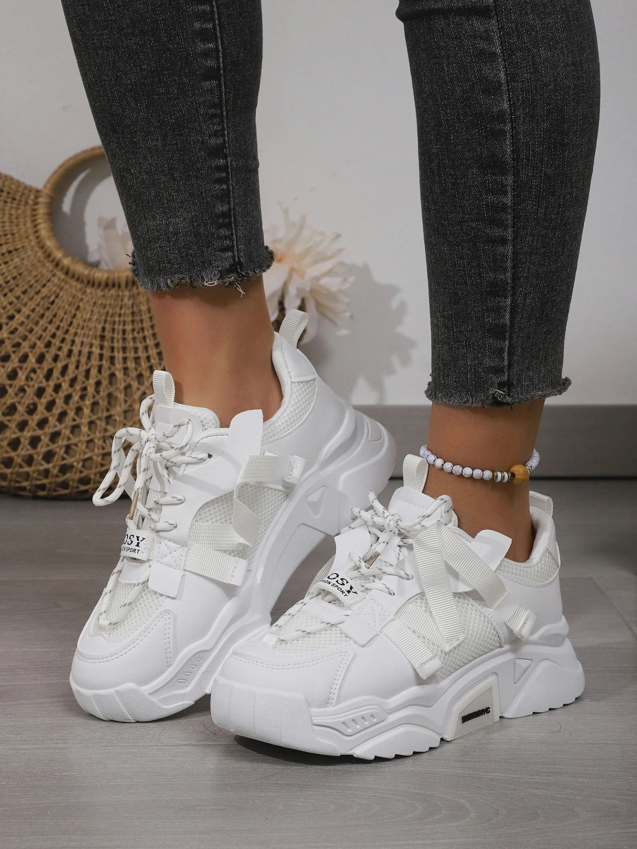 Purple Platform Sneakers for Women Breathable Mesh Casual Shoes White Thick Sole Sneakers Woman Luxury Designer Women Sneakers