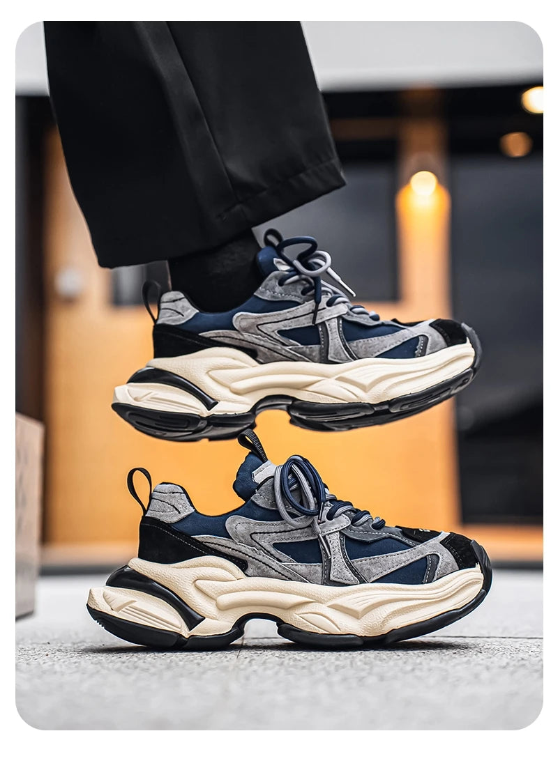 Male Sneakers Casual Sneaker Soft and Comfortable Sports and Leisure Shoes for Men Platform Sports Shoes Wear-resistant Fashion