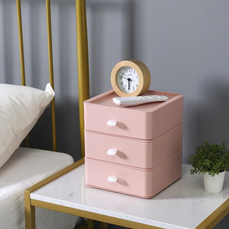 Office Supplies Desktop Storage Box Organizer Multi-layer Drawer Desk Storage Cabinet Rack Cosmetics Storage Box Desk Organizers