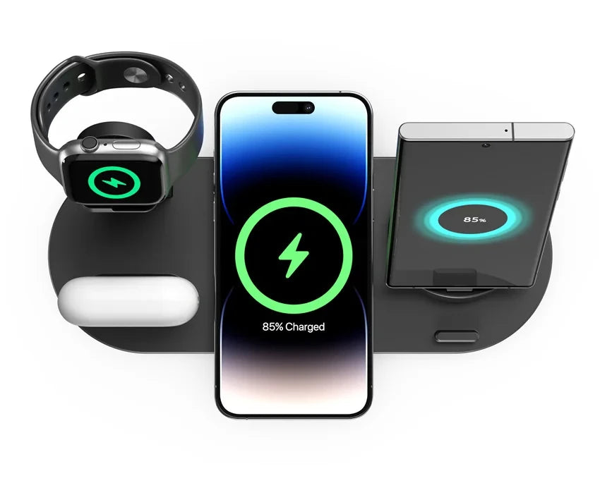 Universal Wireless Charging Station for iPhone17 16, 15, 14, 13, 12, 11 Pro Max/Pro/Mini/Plus & for AirPods Pro 2 - Quick Charge