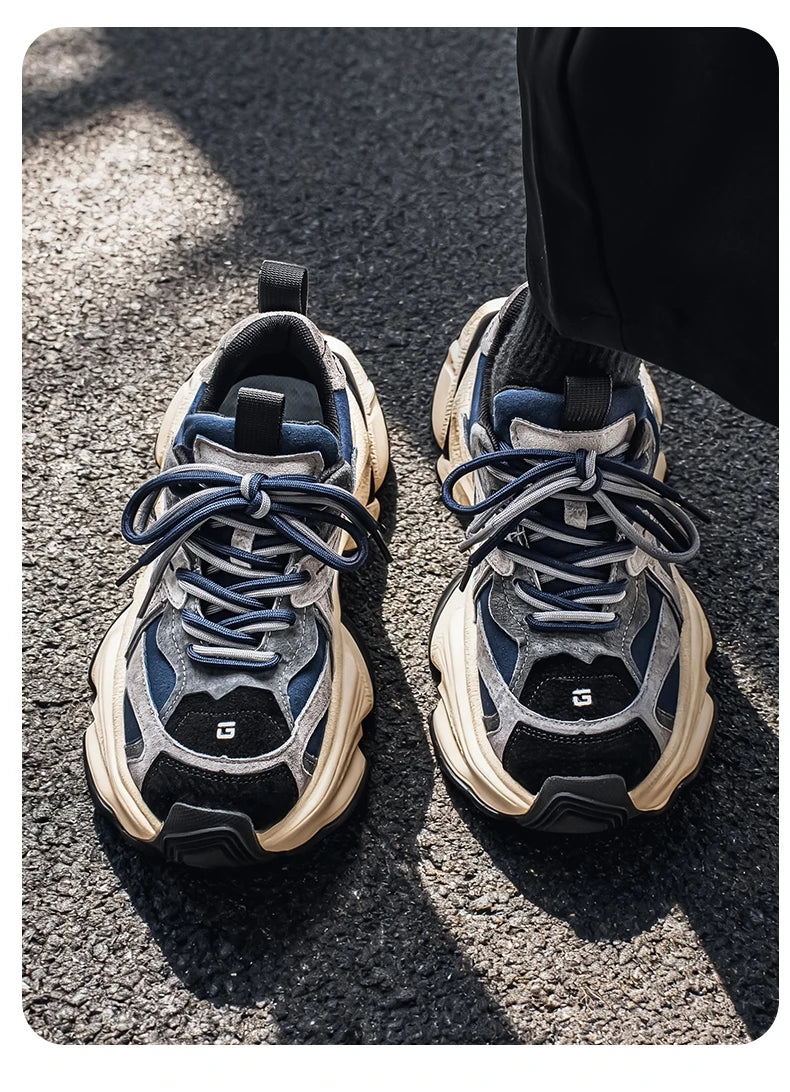 Male Sneakers Casual Sneaker Soft and Comfortable Sports and Leisure Shoes for Men Platform Sports Shoes Wear-resistant Fashion