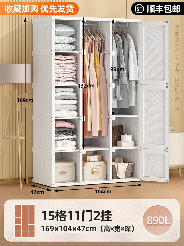 Storage Organizer Closet Bedroom Cube Clothes Free Shipping Cupboard Partitions Wardrobe Portable Guarda Roupa Home Furniture