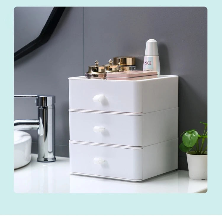 Office Supplies Desktop Storage Box Organizer Multi-layer Drawer Desk Storage Cabinet Rack Cosmetics Storage Box Desk Organizers