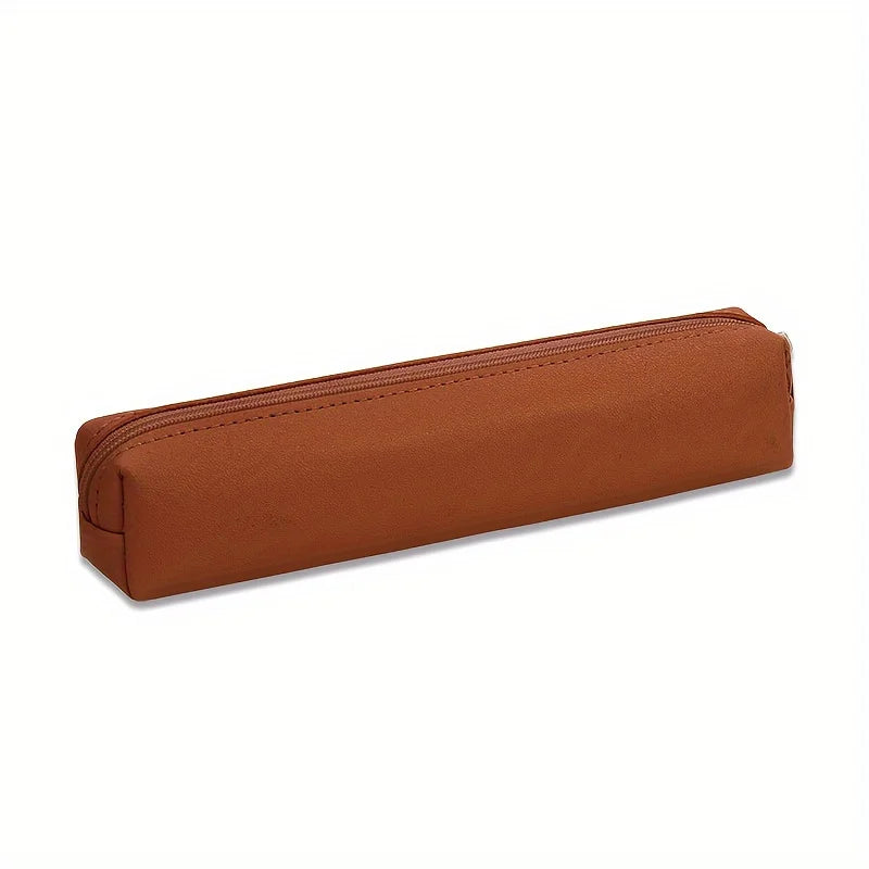 1pc Mini Makeup Pencil Case Bag, Premium Faux Leather Pencil Case: The Perfect Combination of Fashion and Function