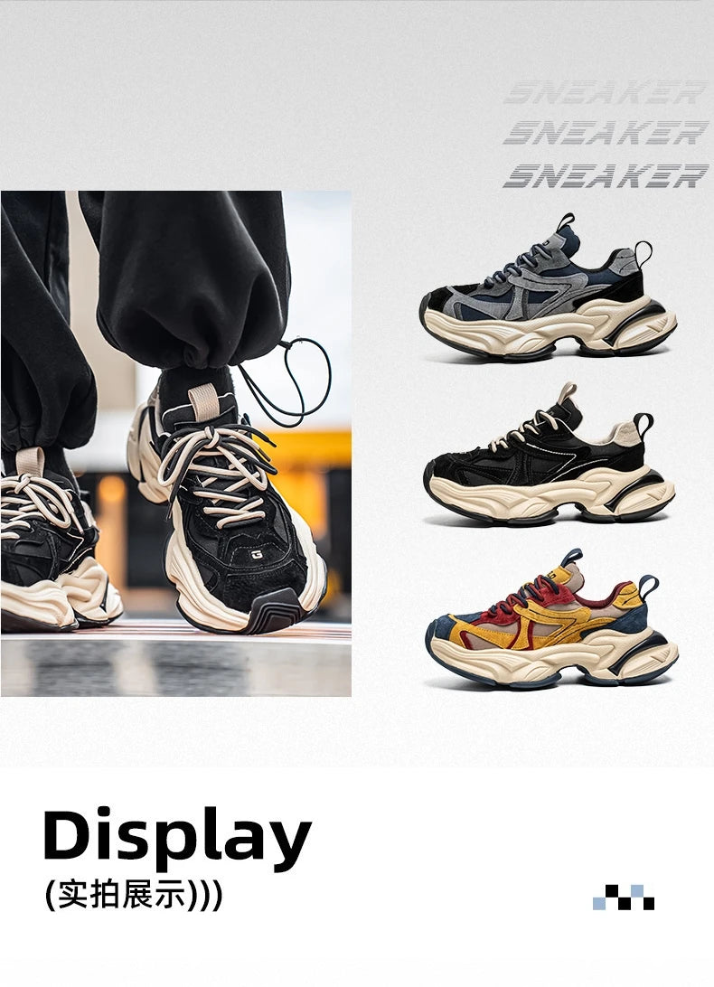 Male Sneakers Casual Sneaker Soft and Comfortable Sports and Leisure Shoes for Men Platform Sports Shoes Wear-resistant Fashion