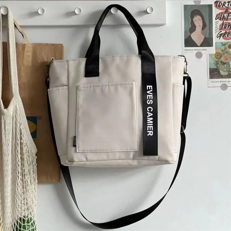 Canvas Tote Bag, Fashionable Single Handbag Shoulder Bag For women messenger Bag, Hand Carry Bag, Duffel Bag with Zipper Closure
