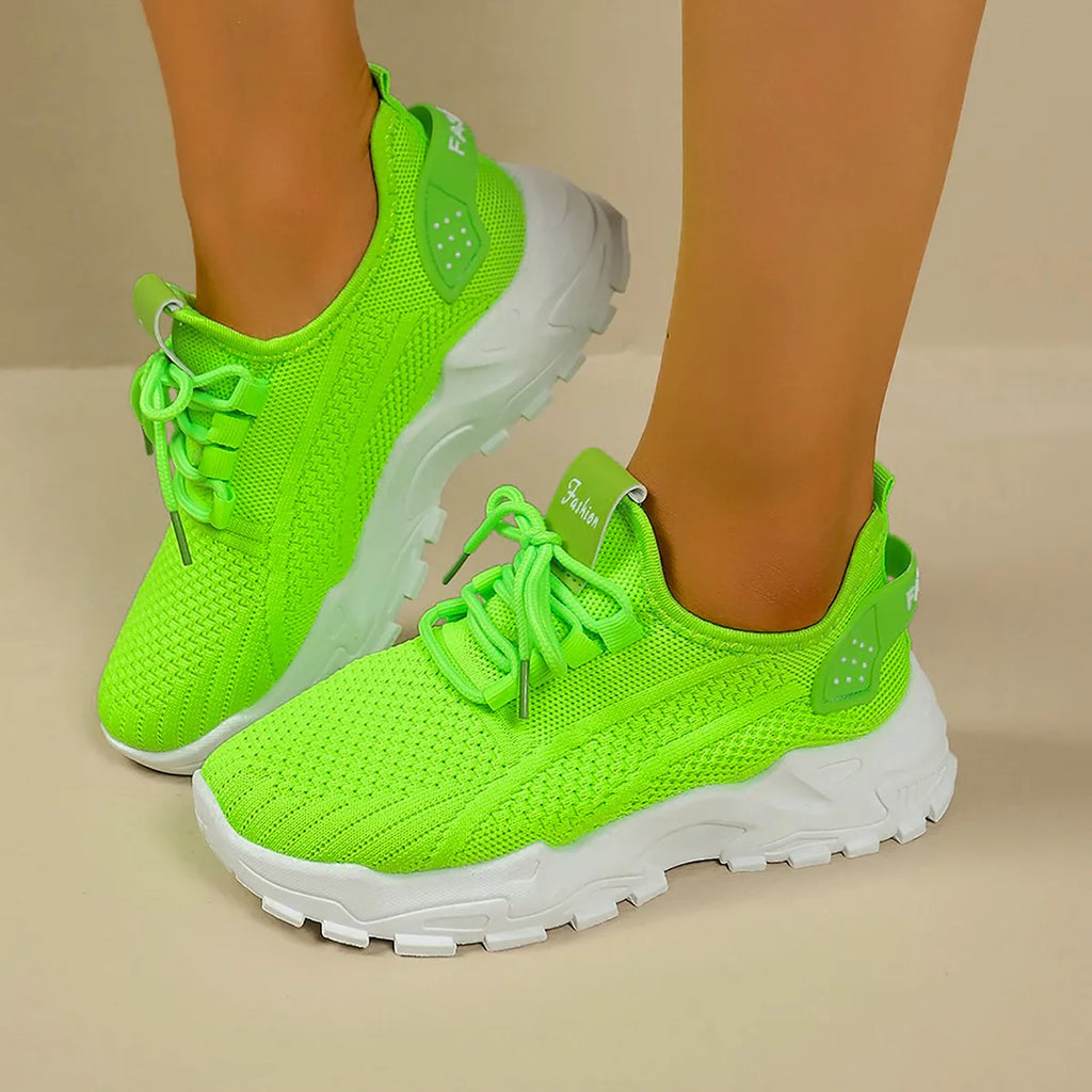 Purple Platform Sneakers for Women Breathable Mesh Casual Shoes White Thick Sole Sneakers Woman Luxury Designer Women Sneakers